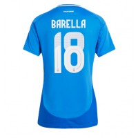 Camisa de time de futebol Itália Nicolo Barella #18 Replicas 1º Equipamento Feminina Europeu 2024 Manga Curta